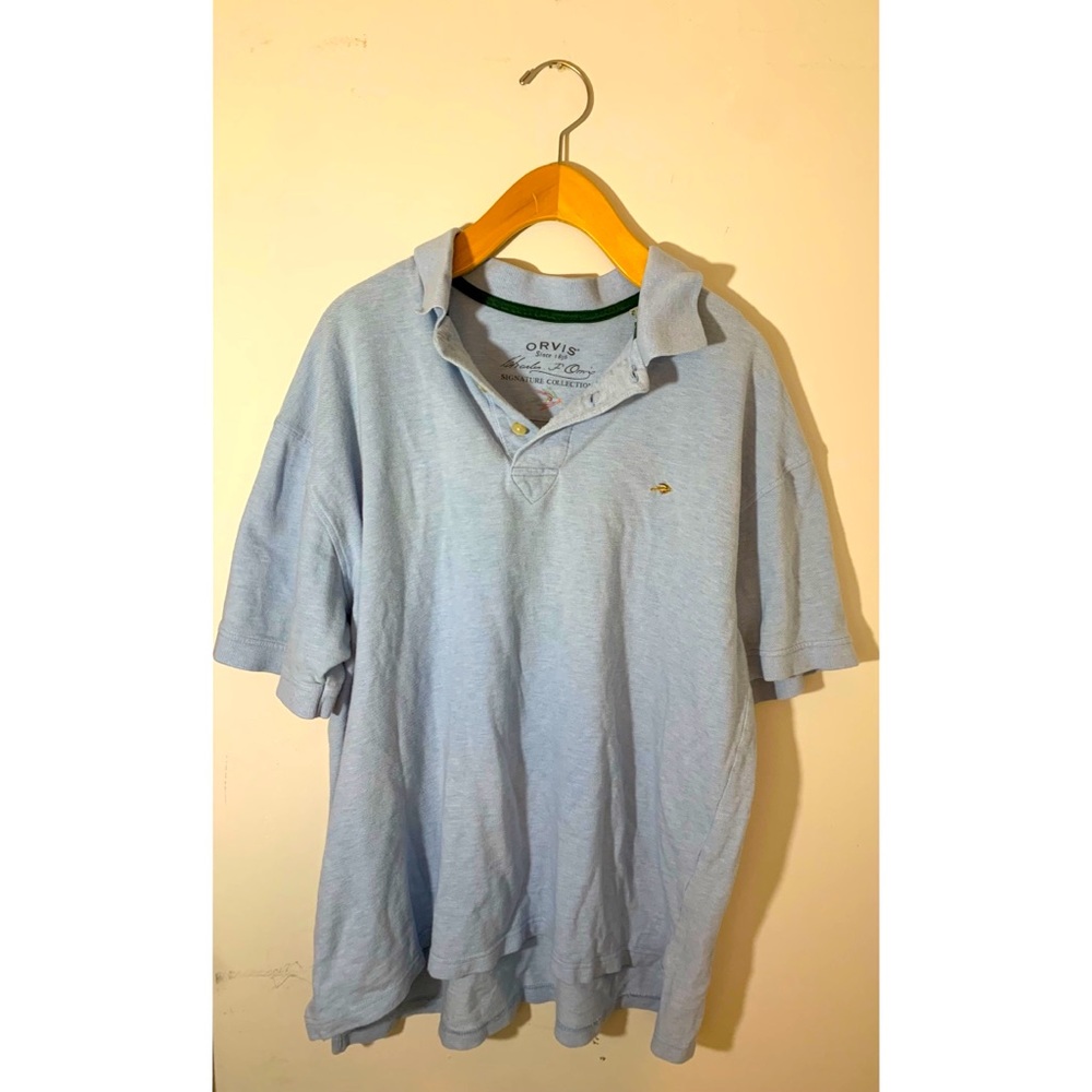Men’s Blue Orvis Signature Collection Polo